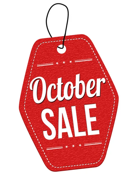 Oktober Verkauf Etikett oder Preisschild — Stockvektor