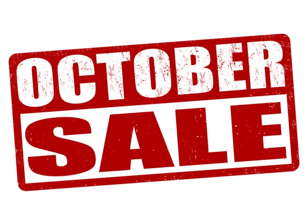 Timbre de vente d'octobre — Image vectorielle