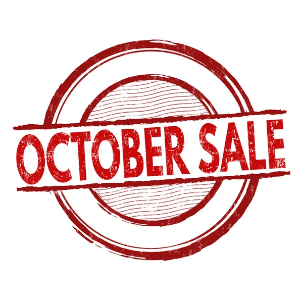 Timbre de vente d'octobre — Image vectorielle