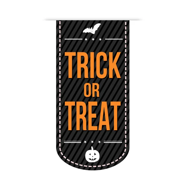 Trick or treat banner design — Stock vektor