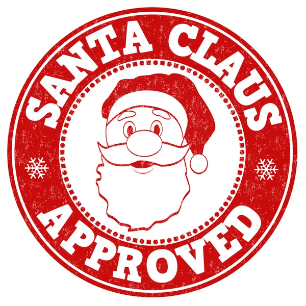 Santa Claus goedgekeurde stempel — Stockvector