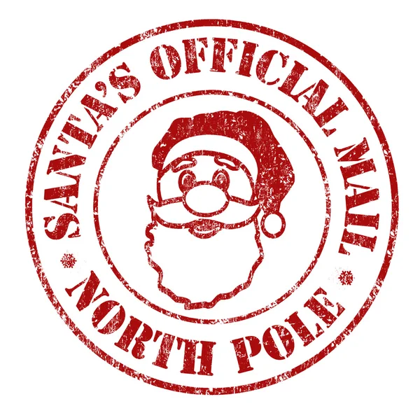 Santa's officiële post stempel — Stockvector