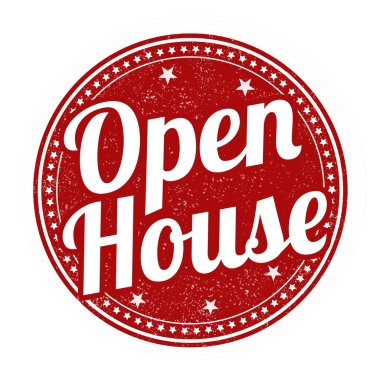 Open house stamp clipart
