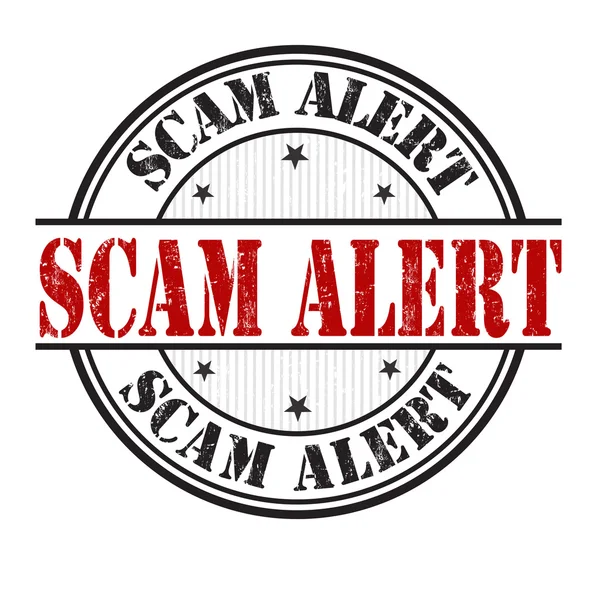 Scam alert stamp — Stock Vector