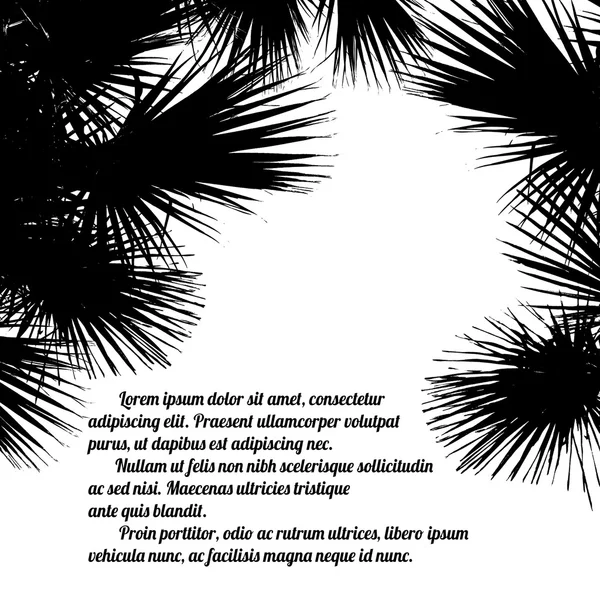 Sylwetki drzew palmowych — Wektor stockowy