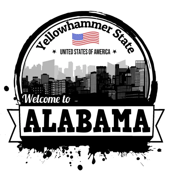 Timbro Alabama — Vettoriale Stock
