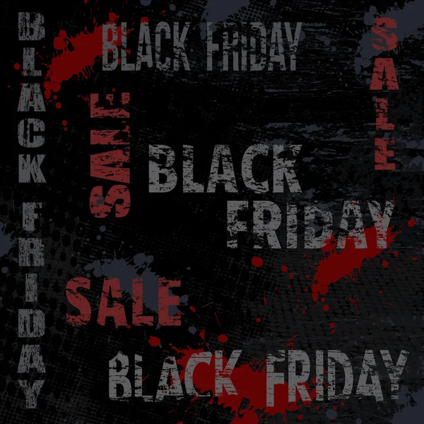Black Friday sale retro poster — Stock Vector