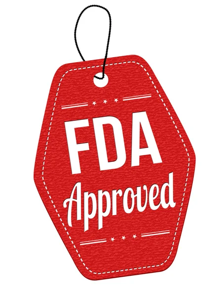 美国食品药品管理局批准的标签或价格标签 — 图库矢量图片
