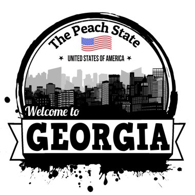 Georgia sign or stamp clipart