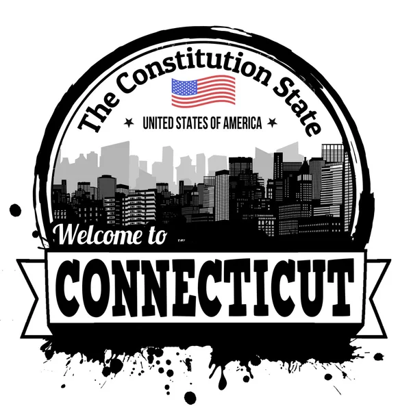 Signo o sello de Connecticut — Vector de stock