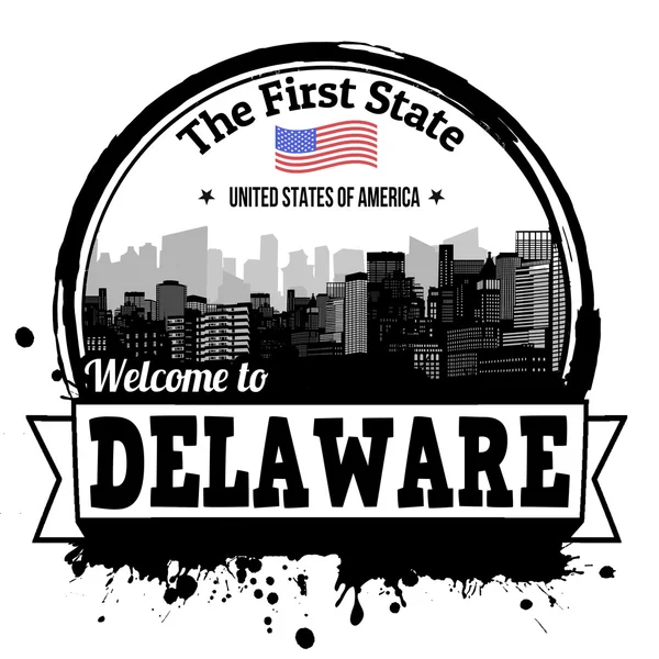 Signo o sello de Delaware — Vector de stock