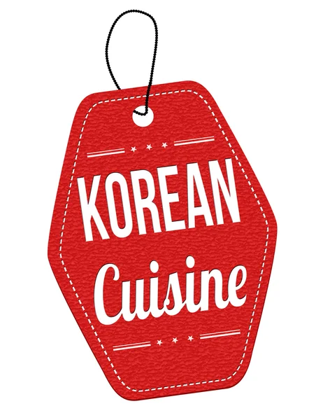 Kore mutfağı etiket veya fiyat etiketi — Stok Vektör
