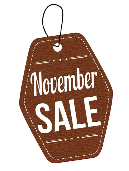Etiqueta de venda de novembro ou preço — Vetor de Stock