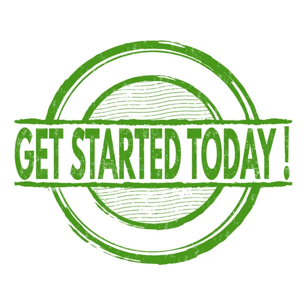 Get started today stamp — Stock Vector