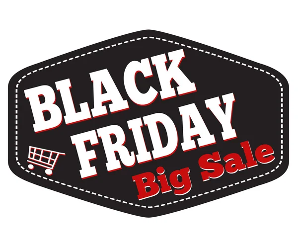 Black Friday big sale badge or label — Stock Vector