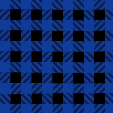 Siyah ve mavi oduncu seamless modeli