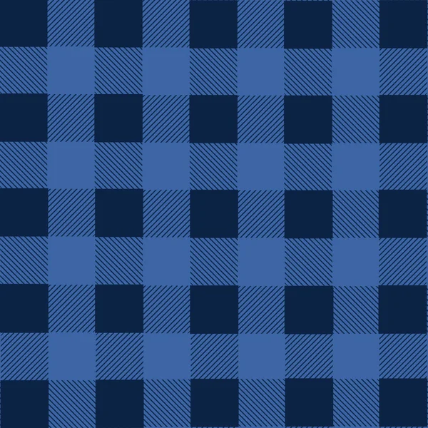 Blue lumberjack seamless pattern — Stock Vector