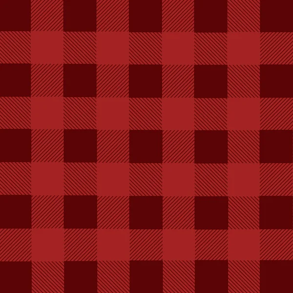Röd lumberjack seamless mönster — Stock vektor