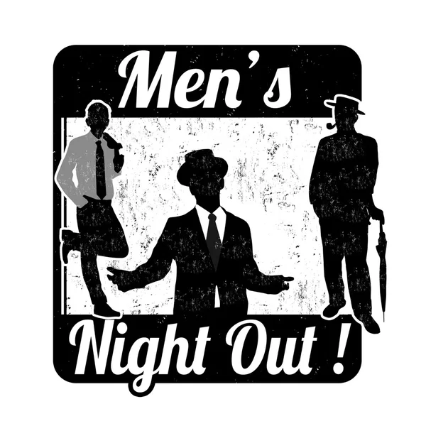 Men's night stamp — Stock Vector