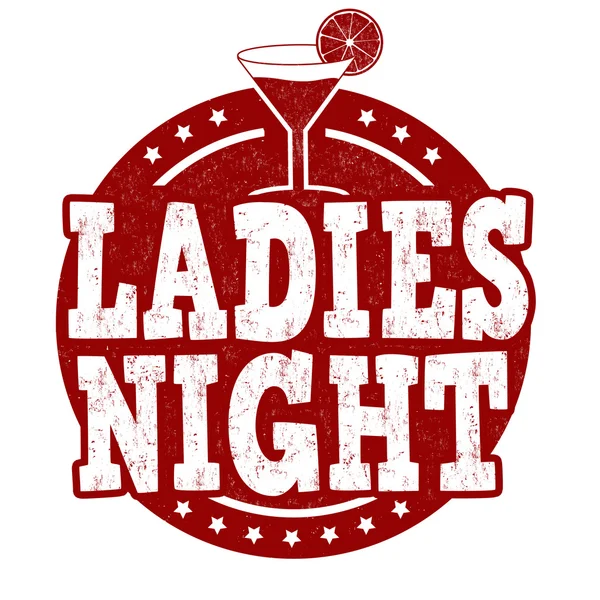 Ladies night razítko — Stockový vektor