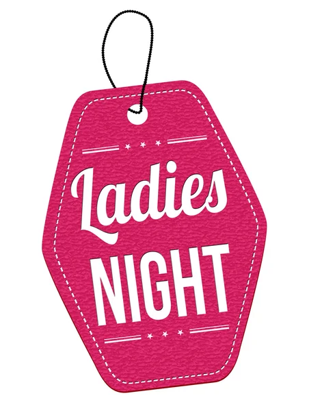 Ladies night label or price tag — Stock Vector