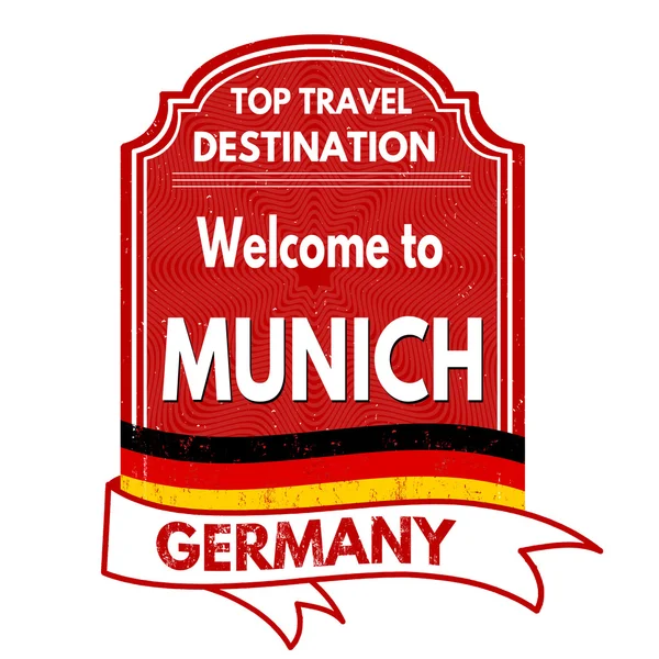 Bienvenido al sello de Munich — Vector de stock