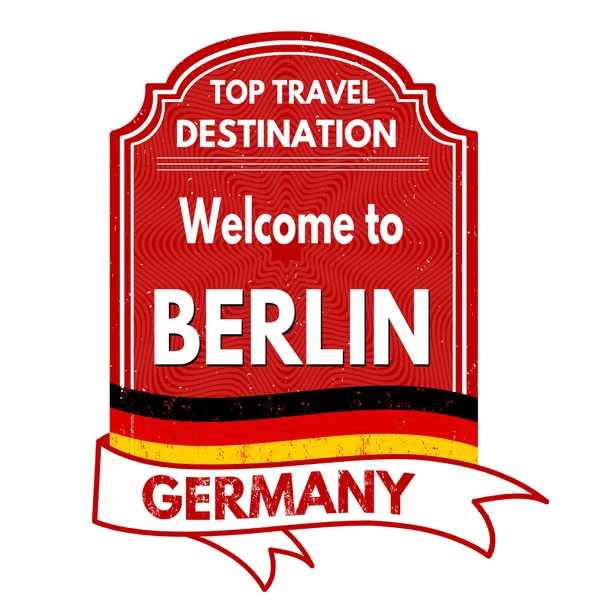 Bienvenido al sello de Berlín — Vector de stock