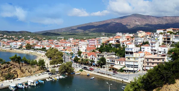 Limenaria město na ostrově Thassos — Stock fotografie