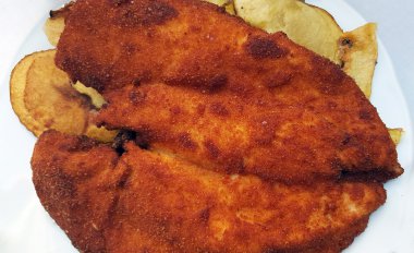 Wiener schnitzel fişleri ile