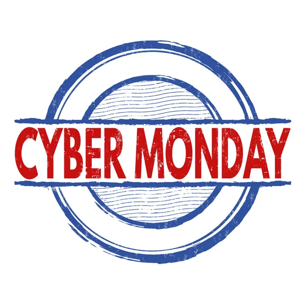 Cyber Monday selo grunge — Vetor de Stock