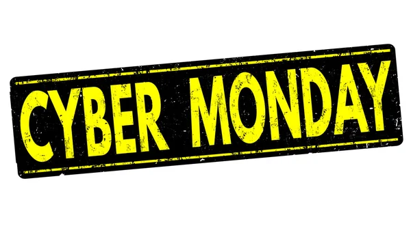 Cyber Monday selo grunge — Vetor de Stock
