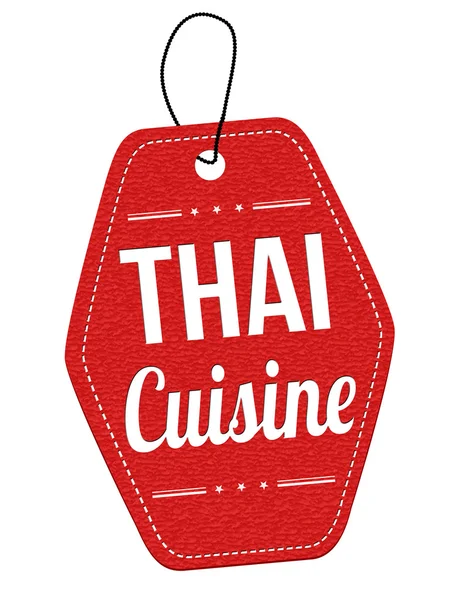 Thaise keuken label of prijskaartje — Stockvector