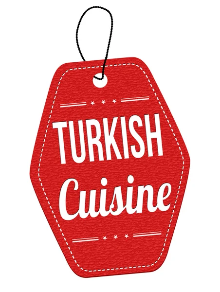 Turecká kuchyně popisek nebo cenovky — Stockový vektor