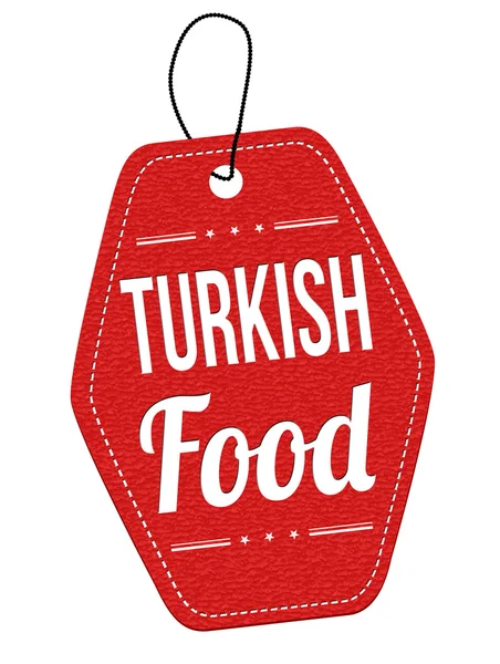 Turkish food  label or price tag — Stock Vector