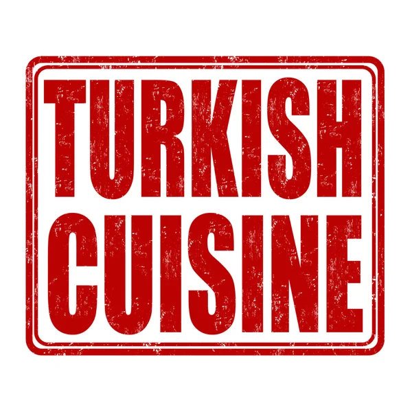 Turkish cuisine stamp — Stock Vector