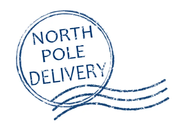 Nordpolen leverans stämpel — Stock vektor