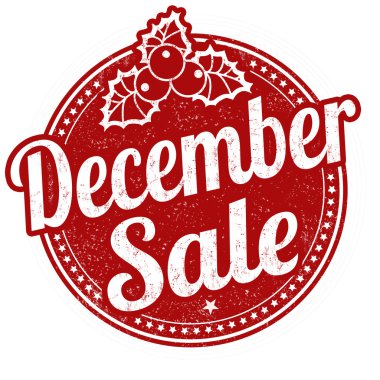 December sale stamp