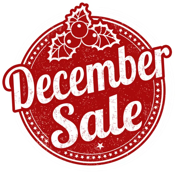 Sello de venta diciembre — Vector de stock