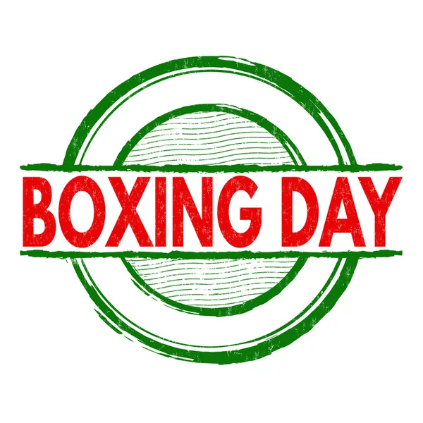 Boxing day stamp — Stock Vector