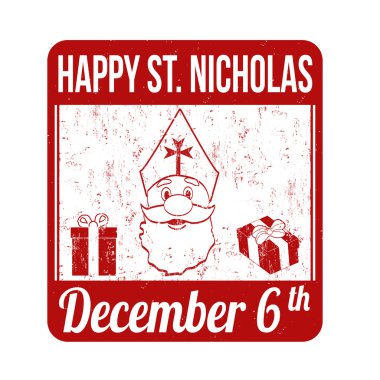 Mutlu Saint Nicholas damgası