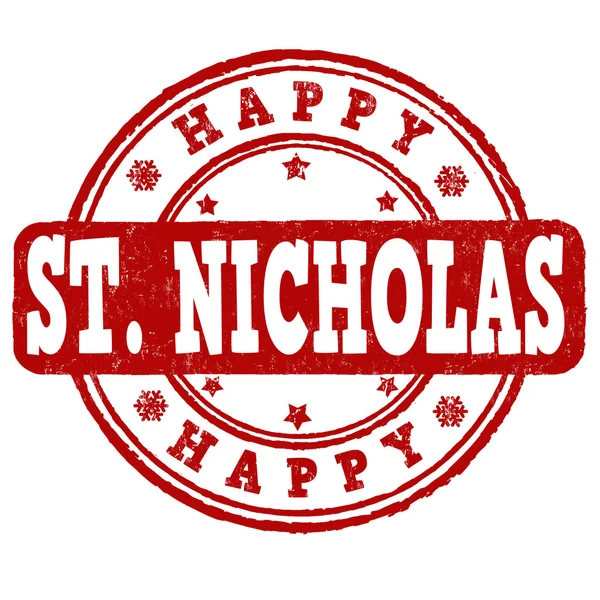 Happy Saint Nicholas stamp — Stock Vector