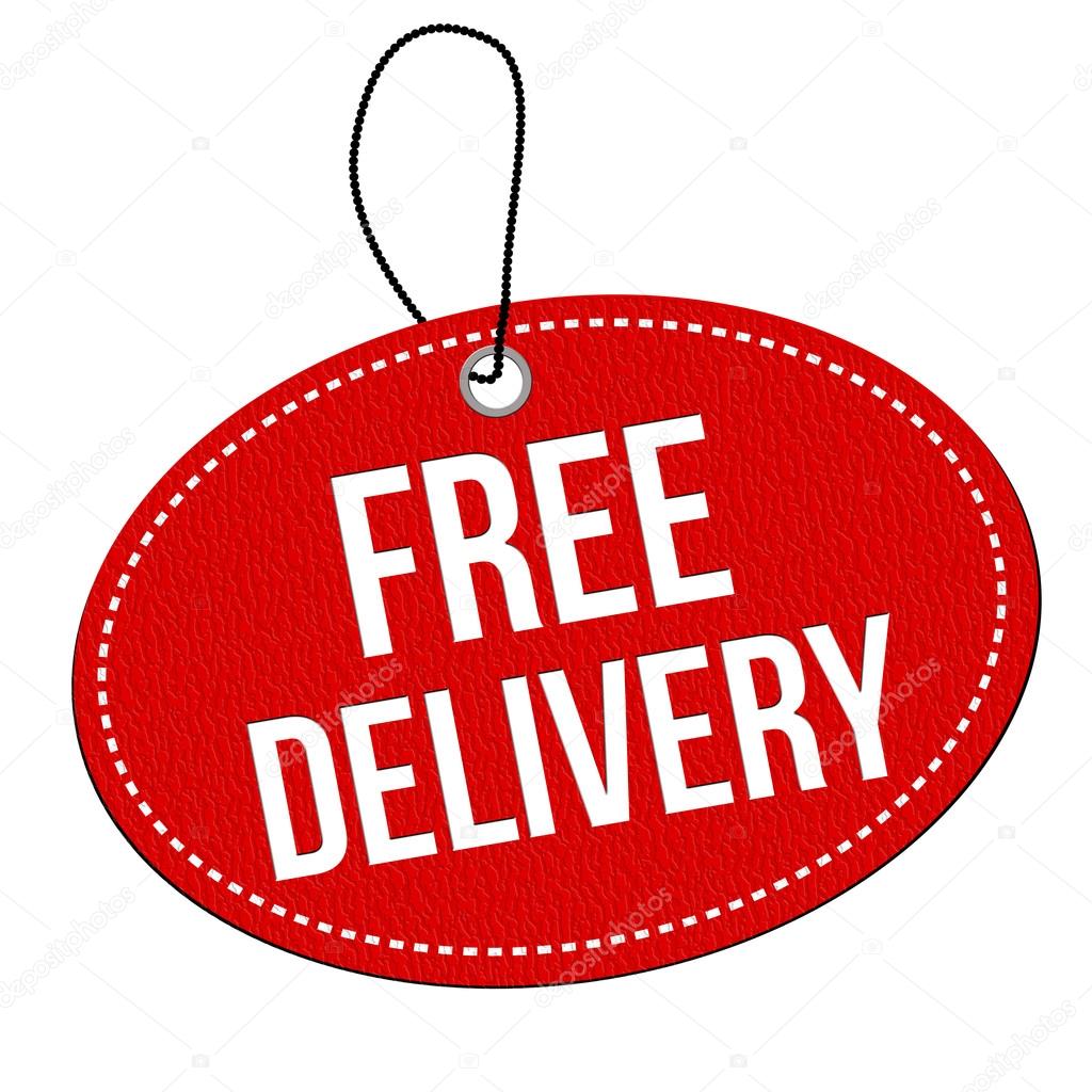 Free delivery label or price tag Stock Vector by ©roxanabalint