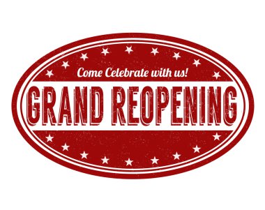 Grand reopening stamp clipart