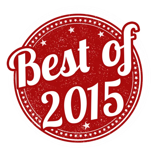 Best of 2015 Briefmarke — Stockvektor