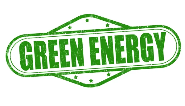 Zelená energie razítko — Stockový vektor