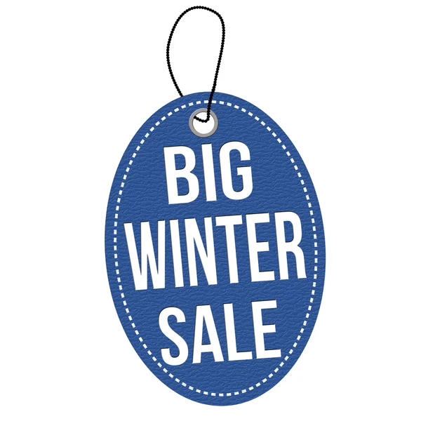 Big winter sale label or price tag — Stock Vector