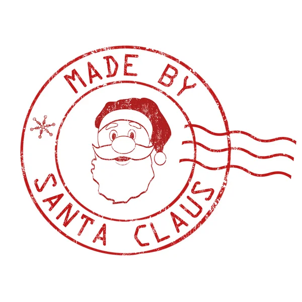 Fabriqué par le timbre du Père Noël — Image vectorielle