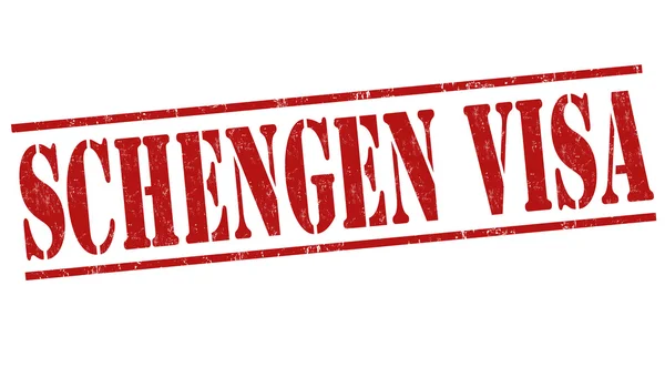 Schengener Visumsstempel — Stockvektor