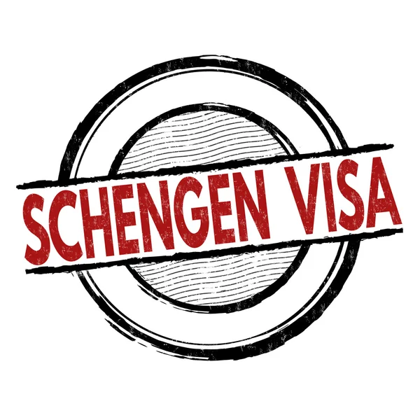 Schengen 비자 스탬프 — 스톡 벡터