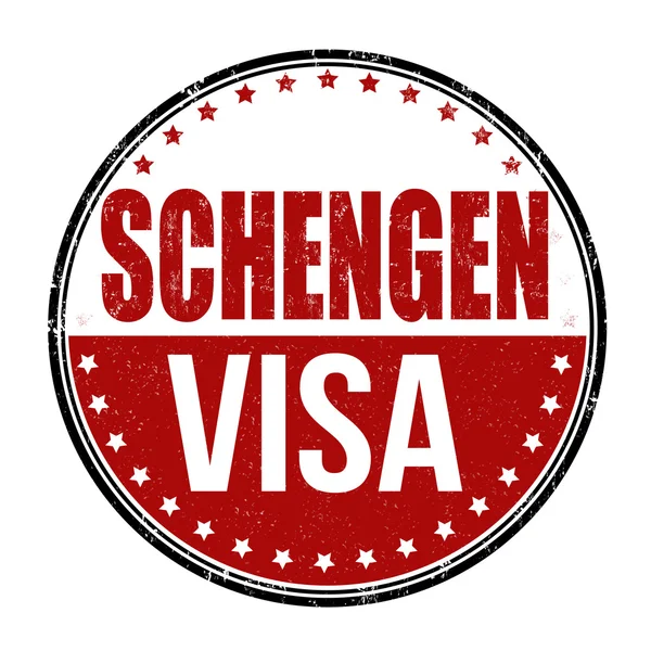 Schengen visa stamp — Stock Vector
